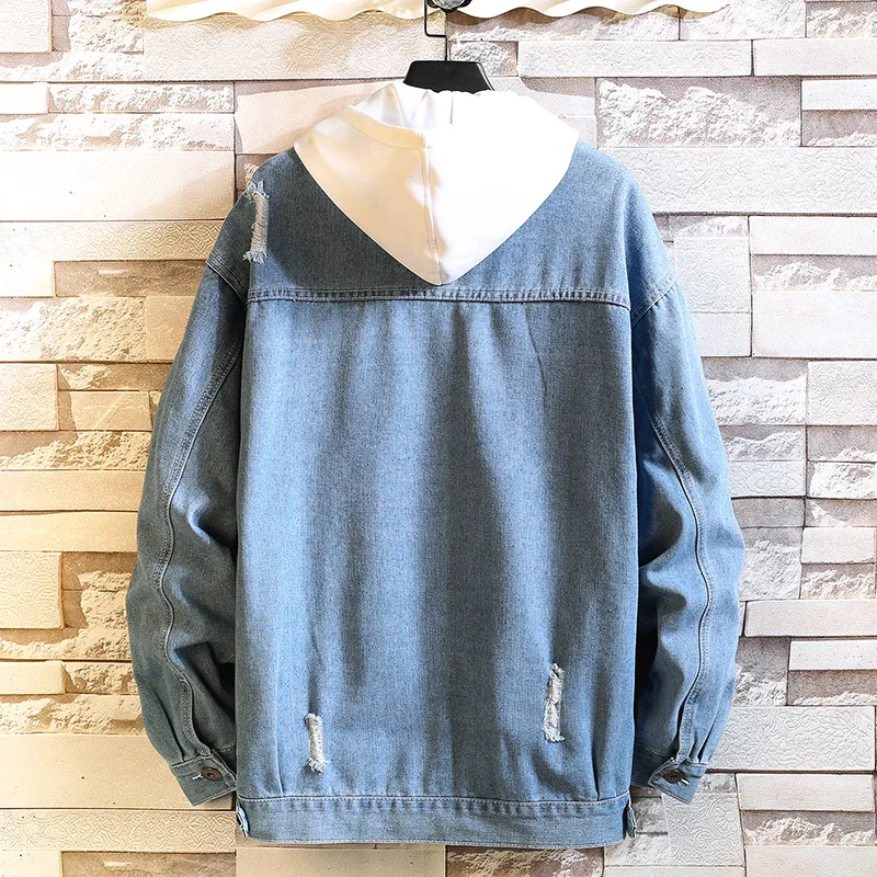 2021 новая весенняя и осенняя мужская куртка модная трендовая джинсовая высокого