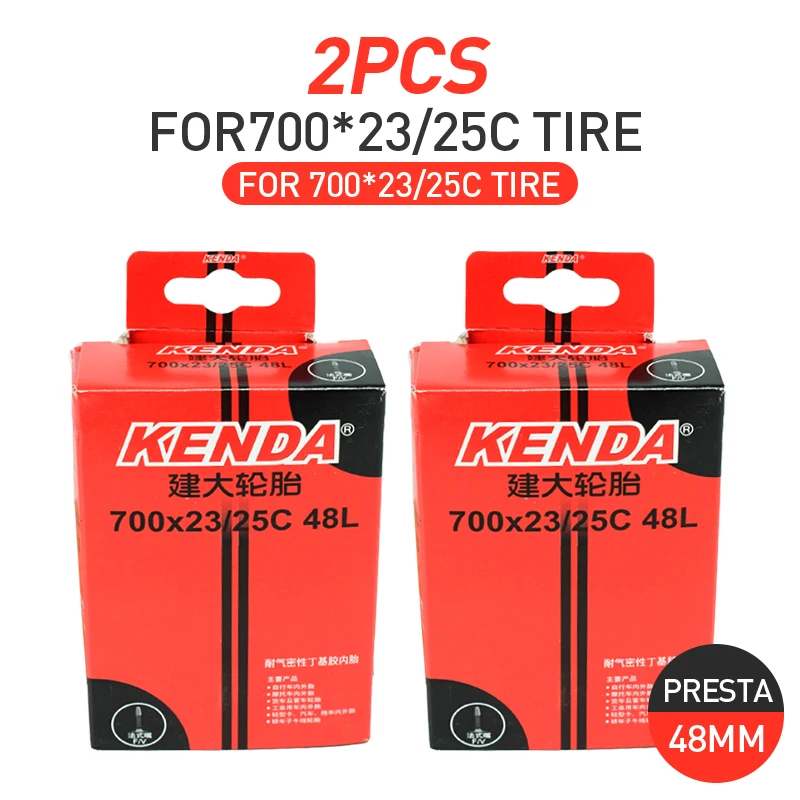 Камеры KENDA 700C 700 * 18-23C 23-25C 28-32C 35-43C для камеры Presta FV/AV 48L 60L 80L | Спорт и развлечения