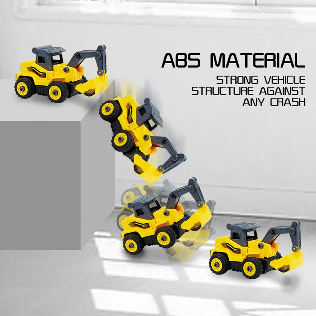 

RC New 2.4G Remote Control Engineering Vehicle Diy Detachable Assembled Puzzle Excavator Creative Toy Car Model