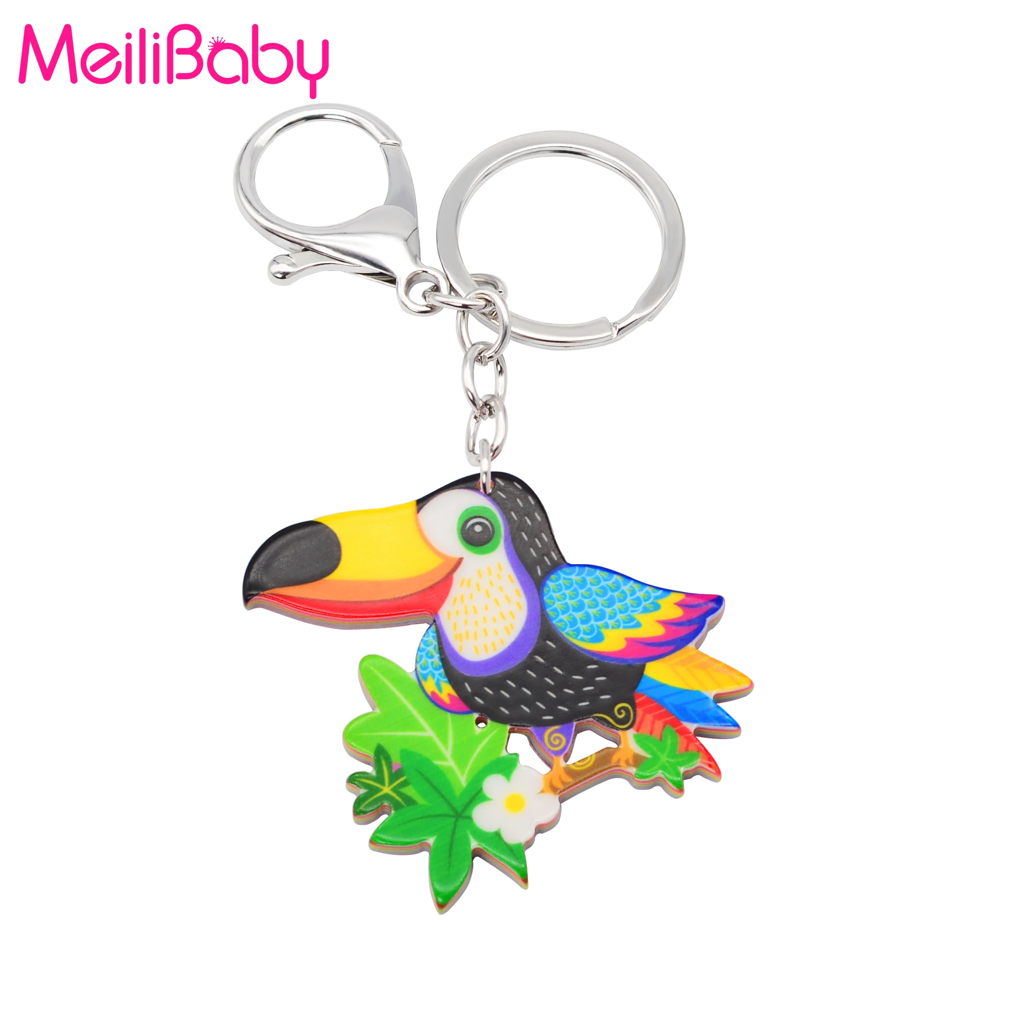 1 шт. новый милый мультяшный акриловый брелок Toucan Птица Животное ювелирное