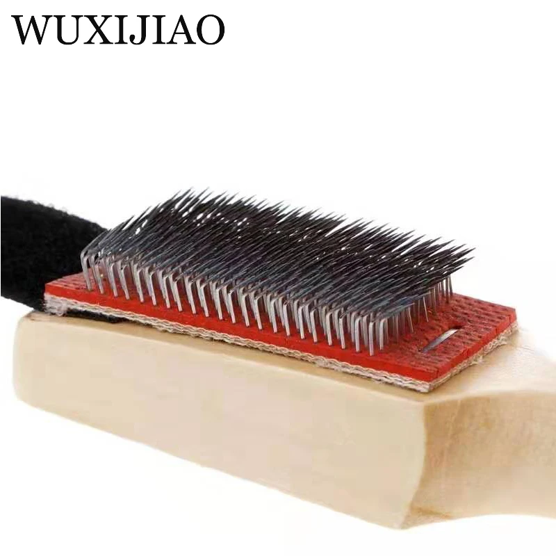 WUXIJIAO танцевальная обувь латинская щетка для чистки обуви сальса бальные деревянные танцевальные туфли замшевые подошвы обувь щетка для чистки