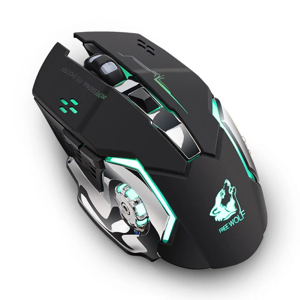 

Rechargeable LED Backlit 2.4GHz USB Wireless Mouse Mute Ergonomic Gaming Mouse For home office Mouse Gamer Bluetooth Mouse