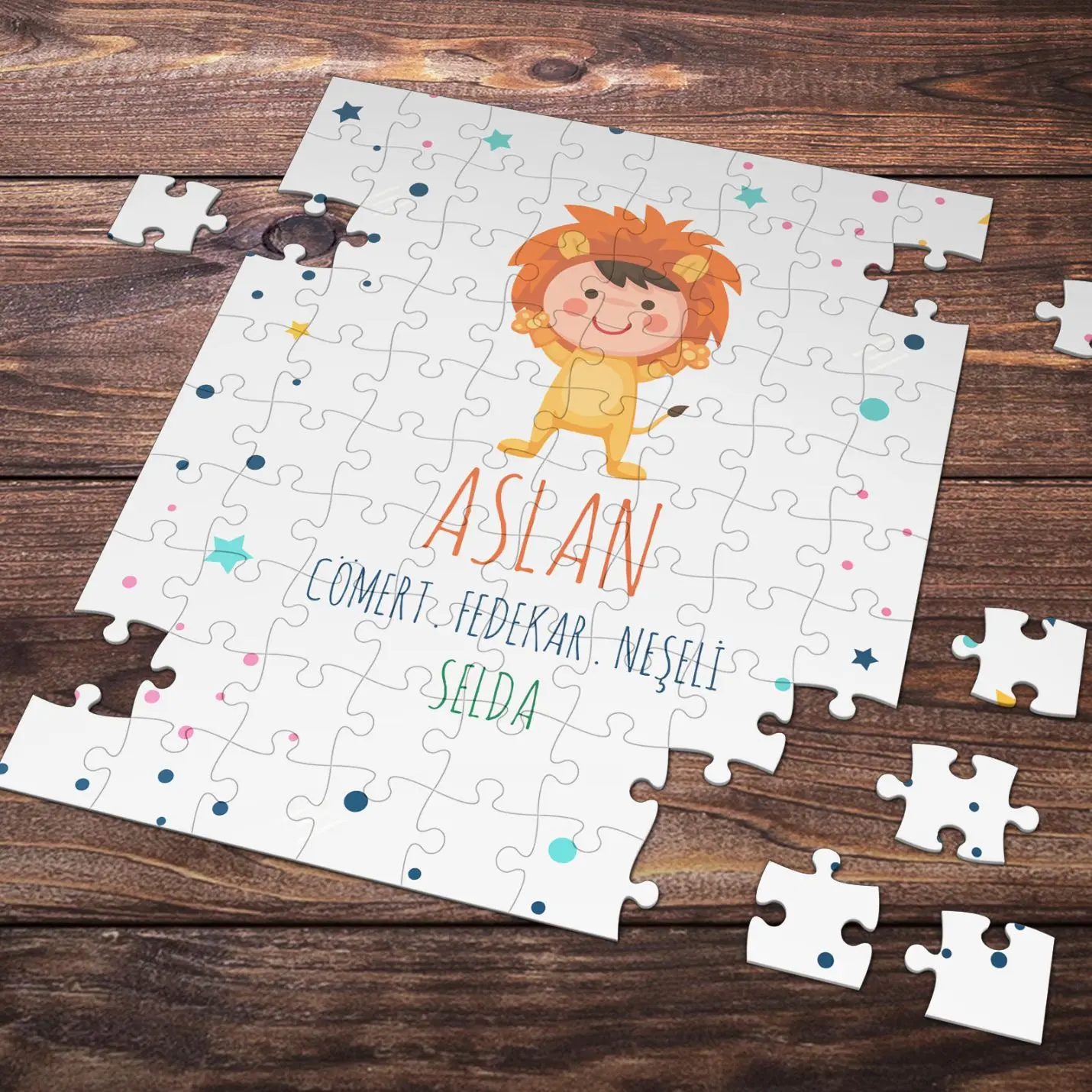

Personalized Lion Sign Styled Puzzle is