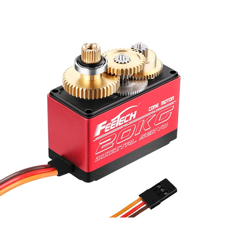

Waterproof Servo 20KG 25KG FT5325M FT5320M High Speed Metal Gear Digital RC Servo Baja Servo 25T Arm For 1/8 1/10 RC Cars