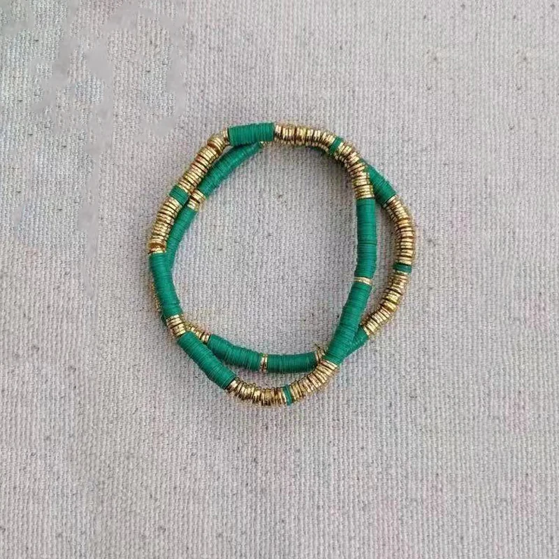

Bohemian retro fashion stretch bracelet couple bracelets friend's gift soft pottery charm chain fashion exquisite accessories