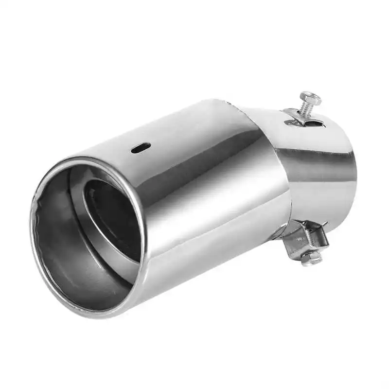 1 шт. Универсальный задний круглый хромированный автомобильный глушитель