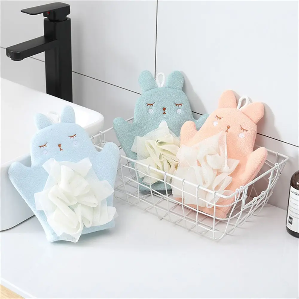 

Baby Cute Bath Gloves Comfortable Bath Sponge for Children Soft Towel With Shower Ball Baby Bath Brushes With Rope Clean Tools