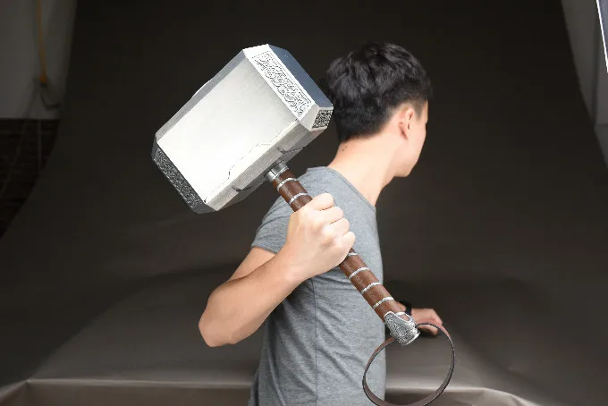 [Полностью металлический] игрушки Мстители Thor Hammer 1:1 Реплика Prop Mjolnir|Игровые