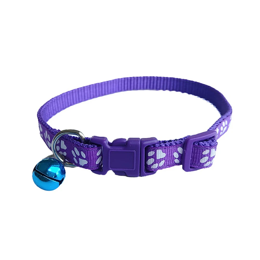 1PC Pet Collar Strap Buckle Small Footprint Dog Puppy Nylon Fabric Neck Adjustable Safe Kitten Cats Bell | Дом и сад