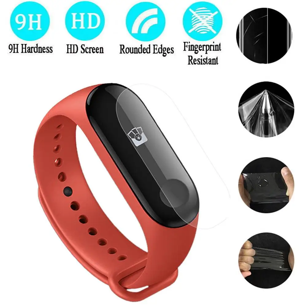 Мягкая Ультрапрозрачная защитная пленка из ТПУ с защитой от царапин для Xiaomi Mi Band 3
