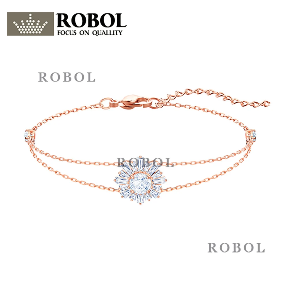 High Quality Swa SL008 Transparent Brick Mosaic Square Round Cat Eye Frosting Leaves Sun Flower Crystal Bracelet Jewelry | Украшения и