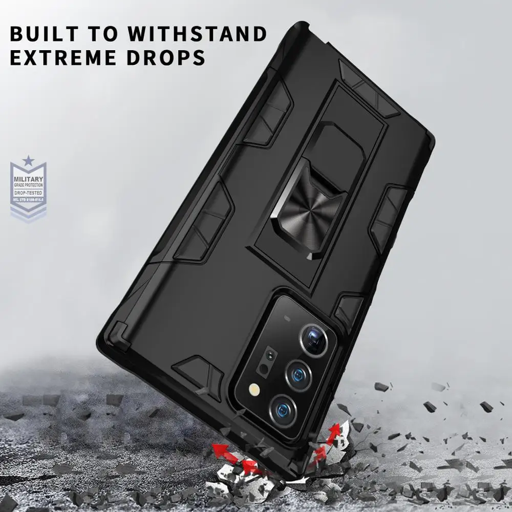 hybrid armor phone case for samsung galaxy note 20 ultra s22 s21 s20 fe 5g note 10 s10 s9 a12 a52 a51 a71 shockproof case cover free global shipping
