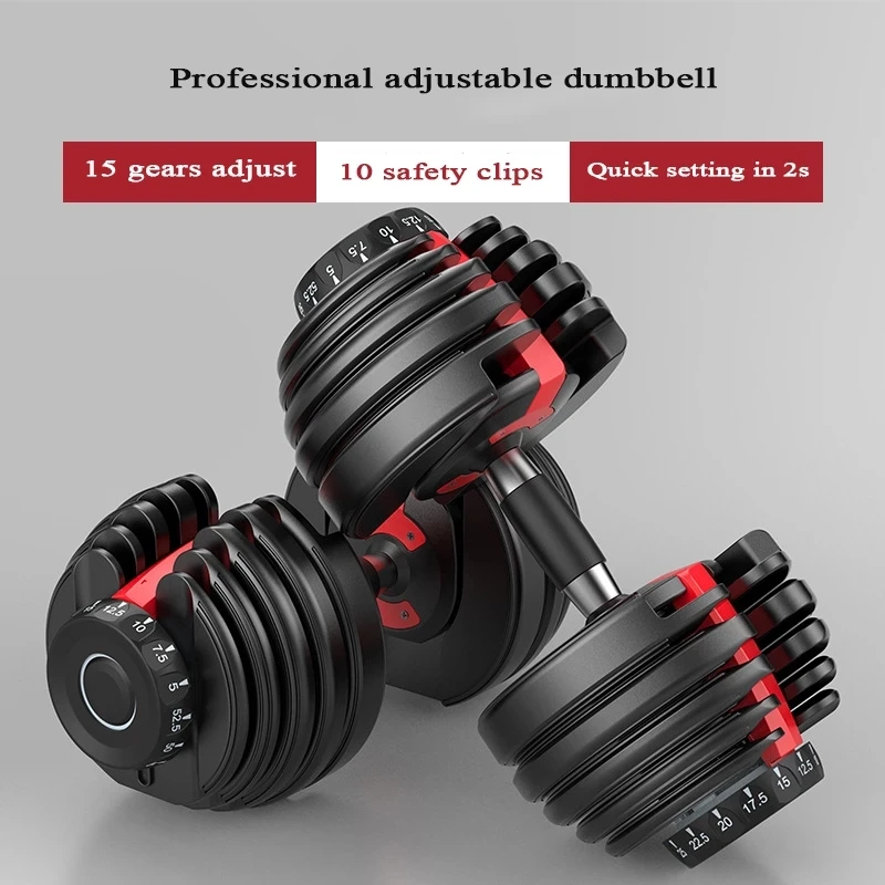 

A Pair of 24kg/40kg Weights Gym Equipiment Fitness Adjustable Dumbbells Set Safety Non-slip Dumbbells Gym Exercise Training Tool