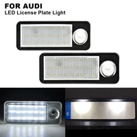 2pcs clear xenon white led license plate light number plate lamp for audi a6 c5 4b avantwagon 1998 2005 car accessories