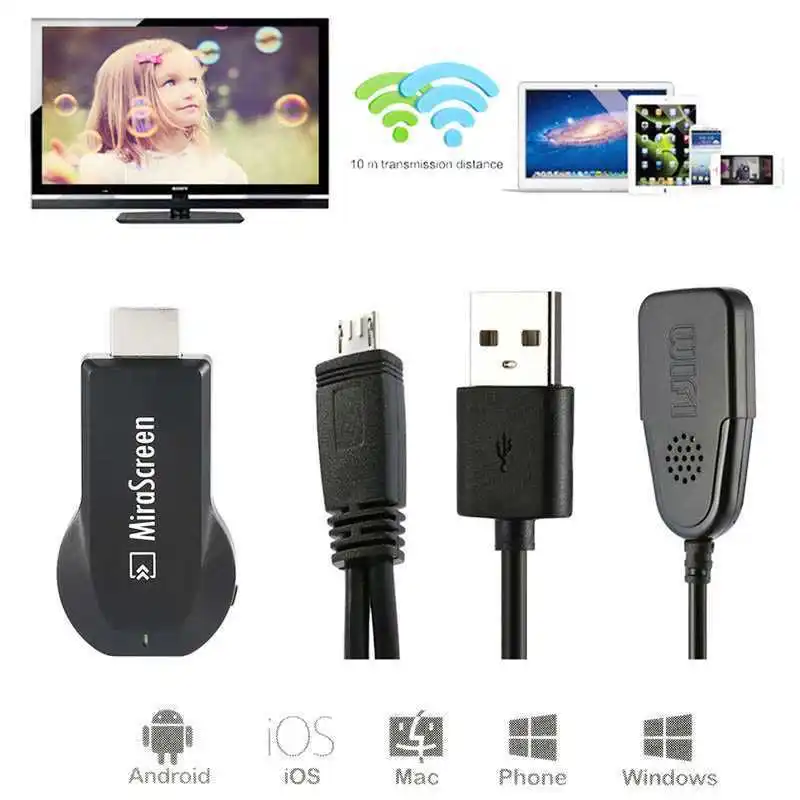 

MiraScreen TV Stick HD 1080P HDMI-compatible Anycast Miracast DLNA Airplay WiFi Display Receiver Dongle For Andriod iOS Windows