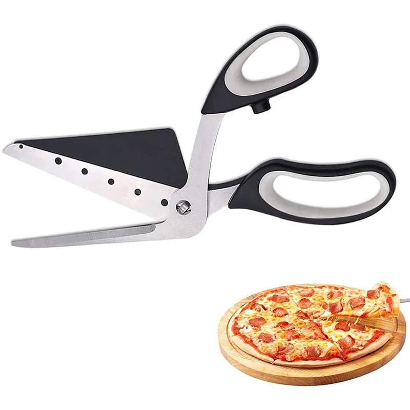 

Multifunctional Pizza Scissors Stainless Steel Scissor Cut Pizza Slicer Detachable Cutting Tools For Restaurant Kitchen