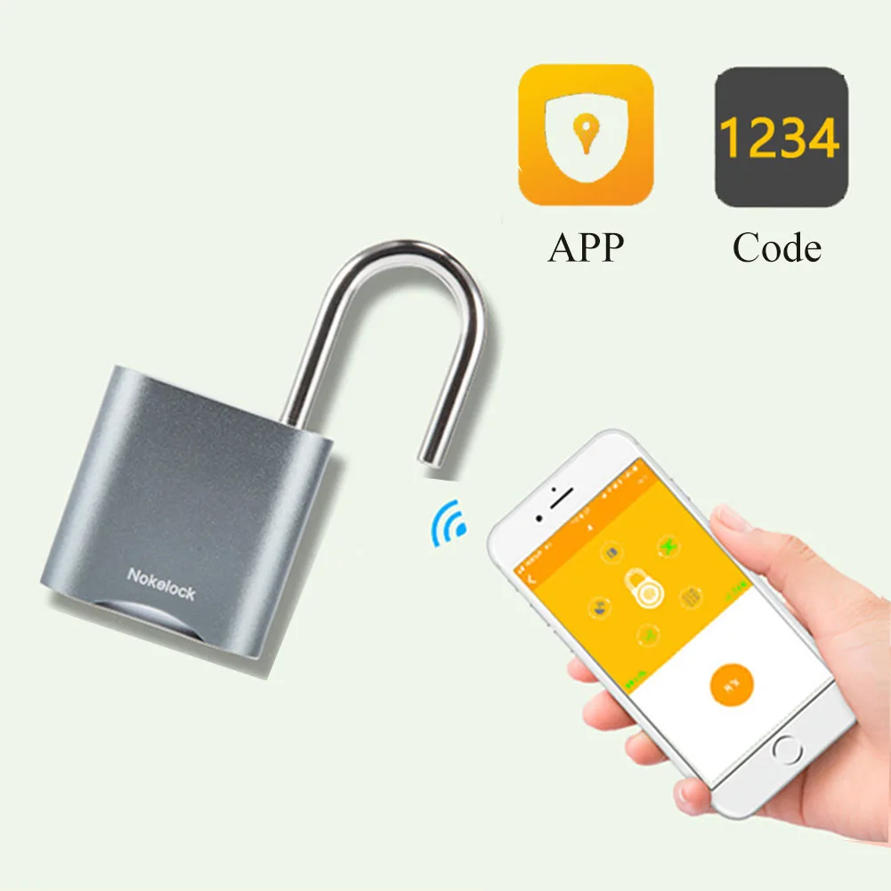 

Lock Password Code Padlock Bag Baggage Briefcase Anti Theft Safety Locks APP Digital Smart Keyless Wireless Padlock