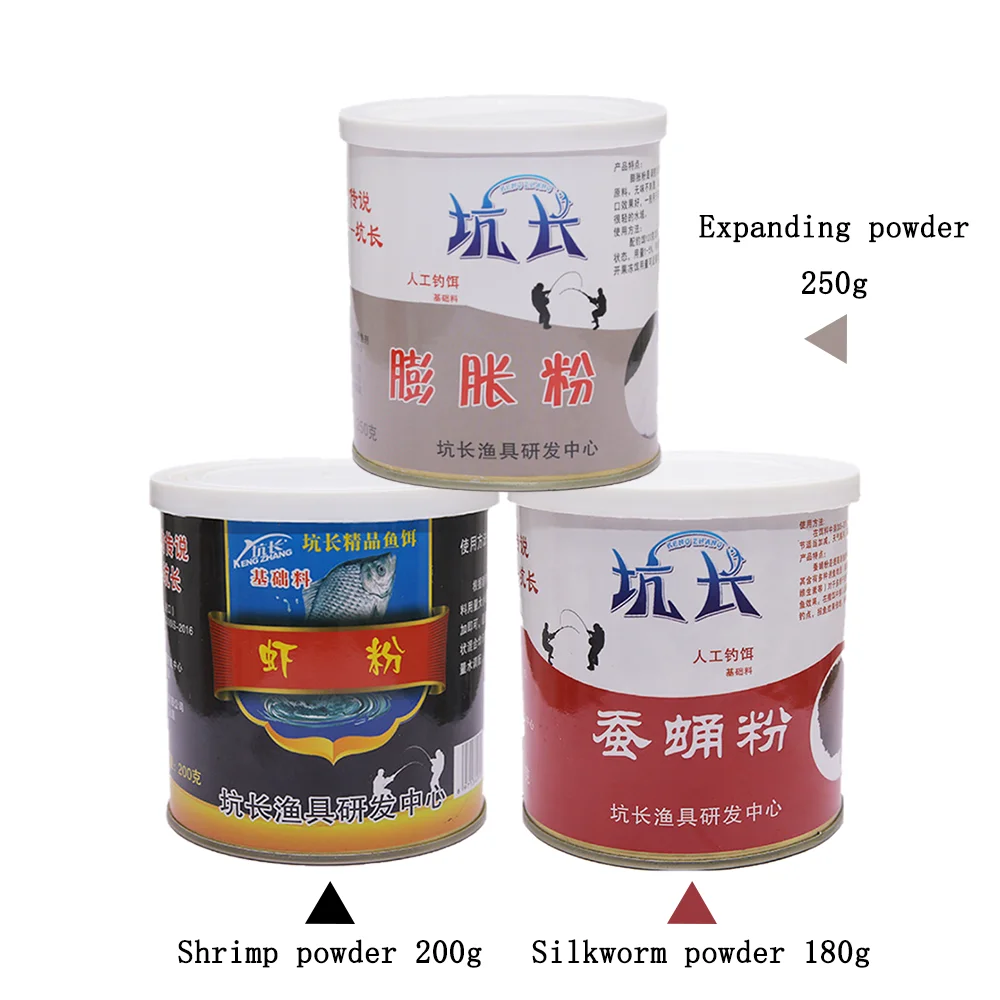 

Canned Silkworm Expanding Shrimp Powder for Carp Fishing Quick Live Lure Fish Smell Baits Feeder Fishy Fragranc Flavor Powdery