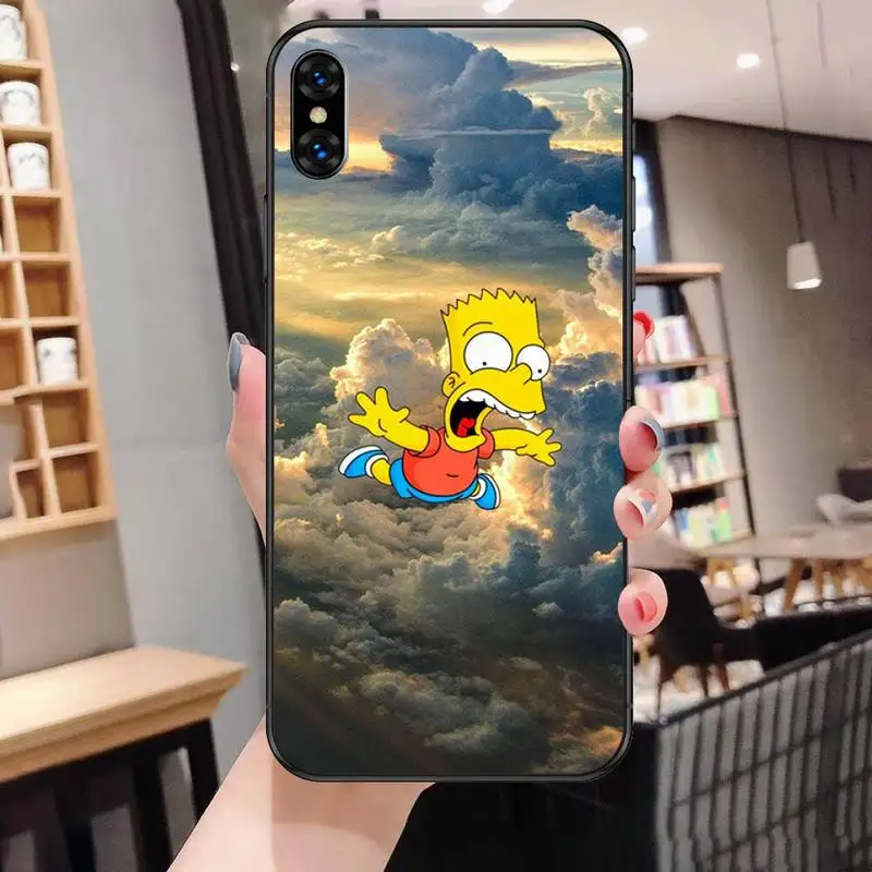 

Cartoon Homer J-SImPsoN S-Simpsoning Phone Case For Black-Iphone 5 5s se 6 6s 7 8 11 12 X Xs Xr Pro Plus Max Mini Cover