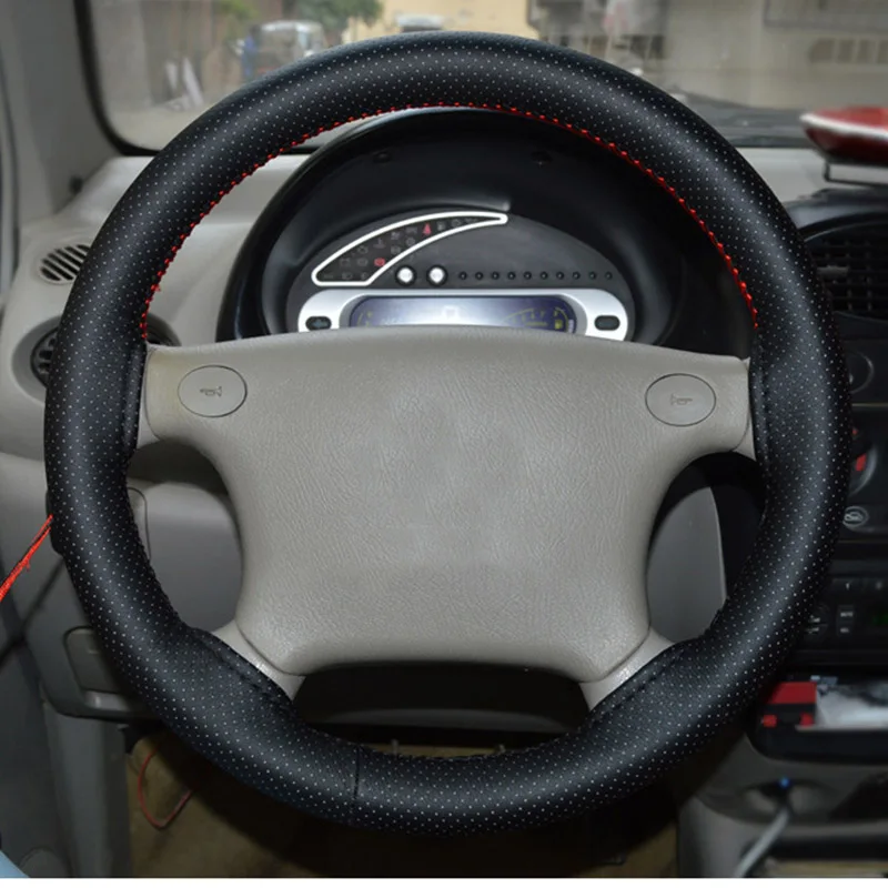 Универсальный чехол рулевого колеса автомобиля из искусственной кожи диаметр 38