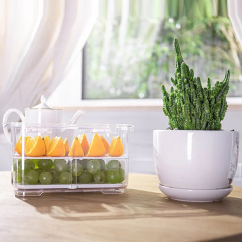 

Hot Food Storage Container Plastic Food Containers Double-layer Freezer Refrigerator Safe Keep Fresh FQ-ing