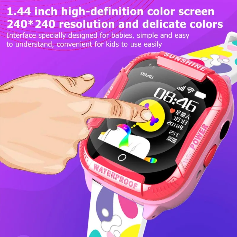 

K21F Kids Phone Call Smart Watch 1.44" WiFi+LBS Location Tracker SOS Antil-Lost Waterproof 2G SIM Card Smartwatch For Children