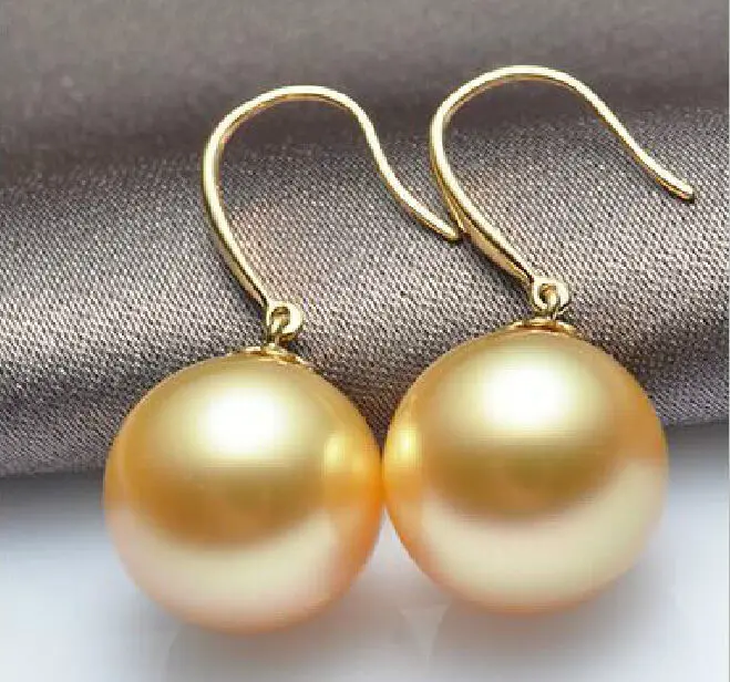 10x10 Ювелирные изделия good&gt элегантные AAA ++ 16 мм натуральные Южно-морские золотые