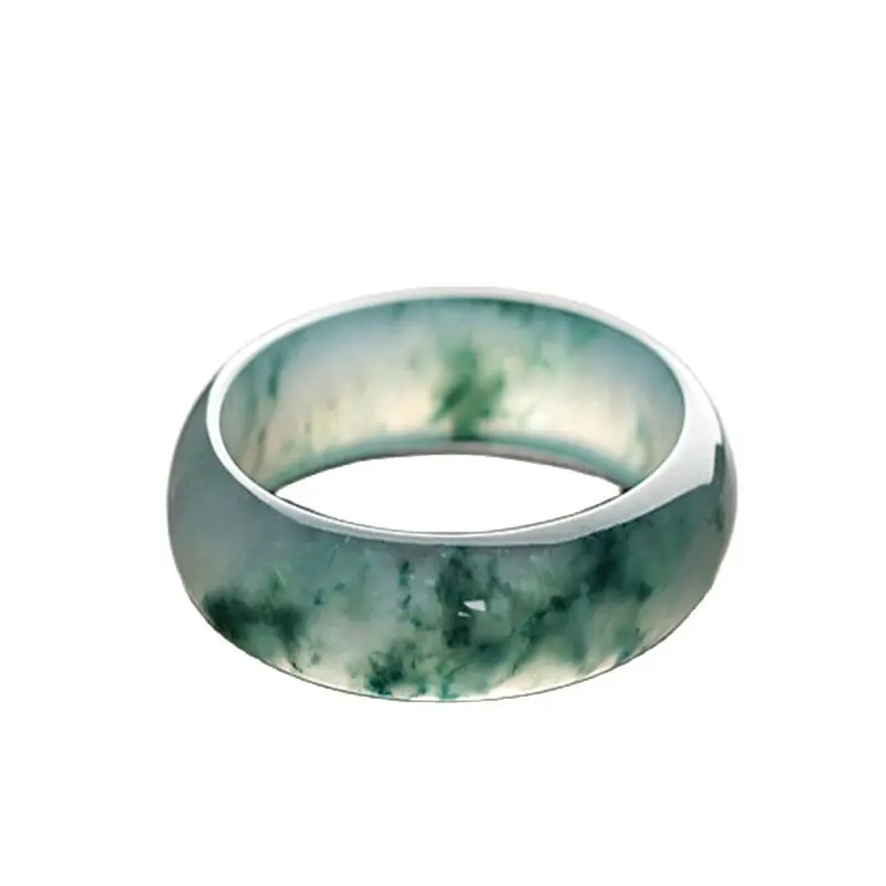 Китайский браслет с натуральным нефритом светильник зеленый как лед восковой