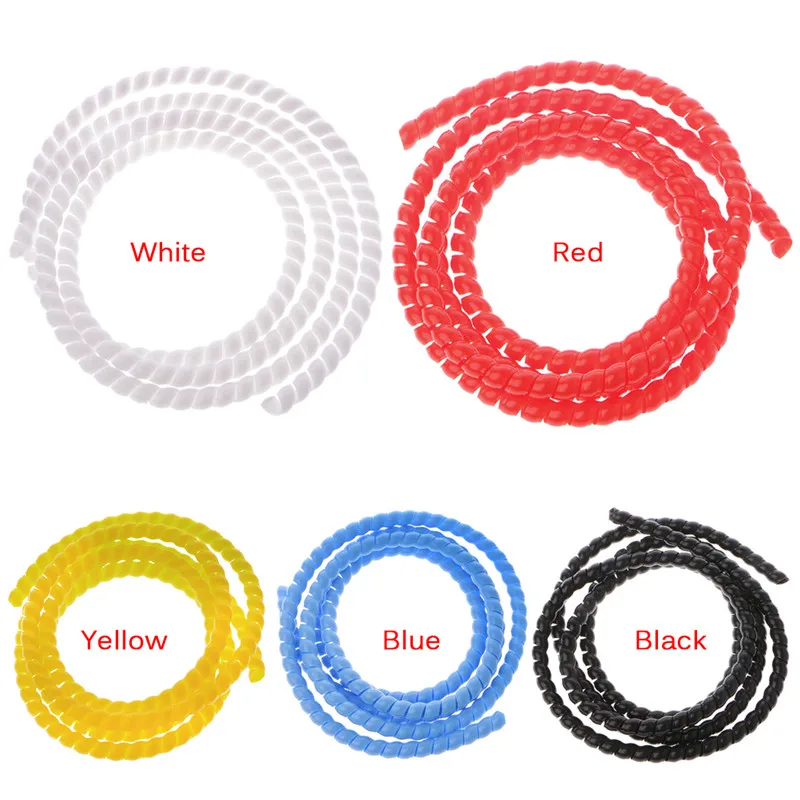

Hot Sale 1m Spiral Wire Organizer Wrap Tube Flame Retardant Cable Sleeve Colorful Cable Casing Cable Sleeves Winding Pipe