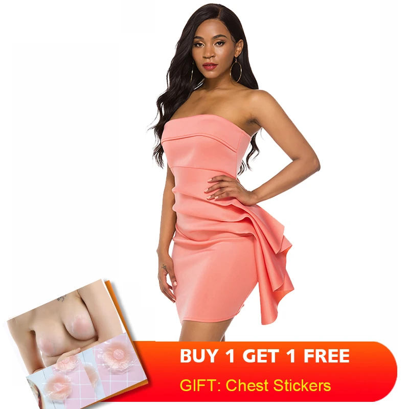 Женская одежда большого размера сексуальный топ платье Bodycon Ruffle события праздновать вечернее облегающее платье обтягивающее Клубное вечернее платье Мода