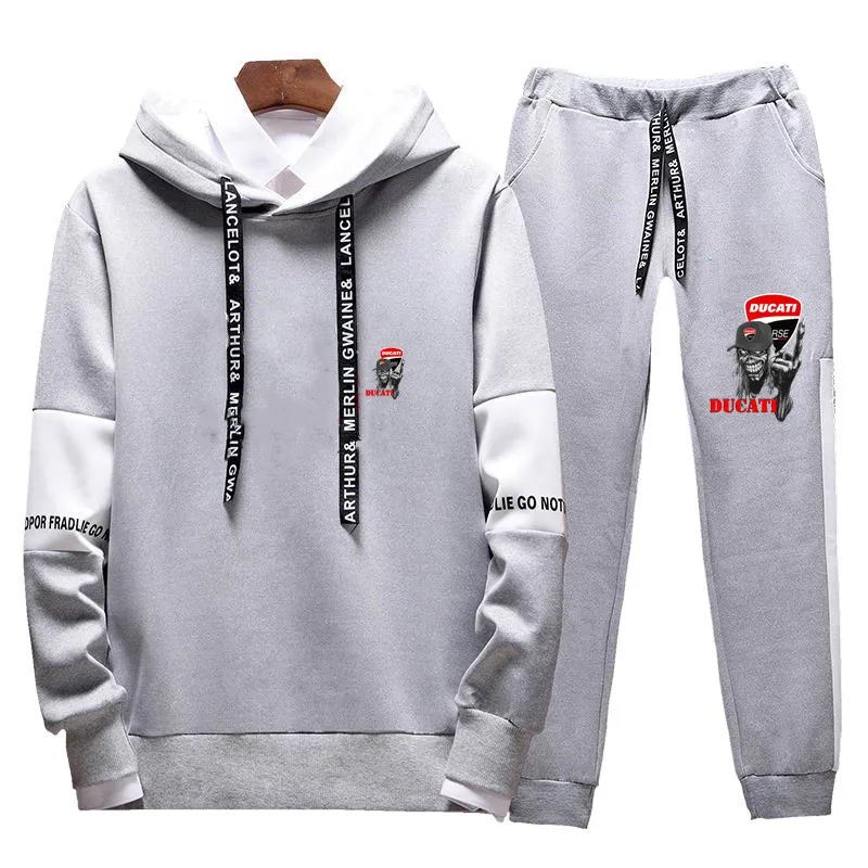 Новинка весна-осень 2021 мужской комбинированный жакет с капюшоном костюм