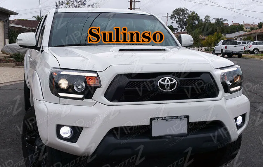 

Sulinso 2PCS LED Projector Headlights Headlamps with 6.25" White Lights For 2012-2015 Toyota-Tacoma Pickup