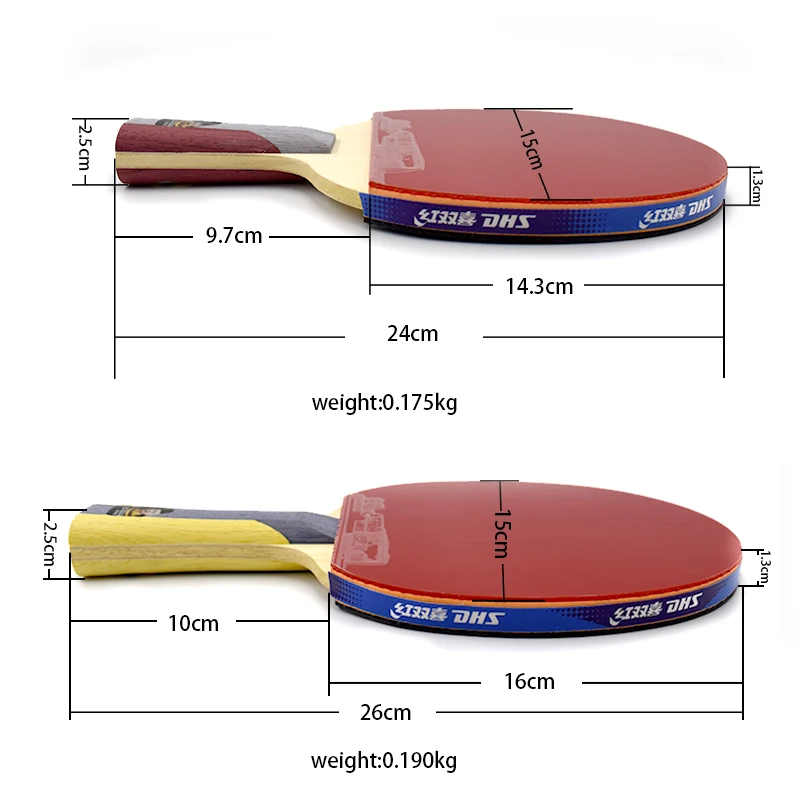 Набор ракеток для настольного тенниса DHS 5 звезд Профессиональная игра пинг-понг
