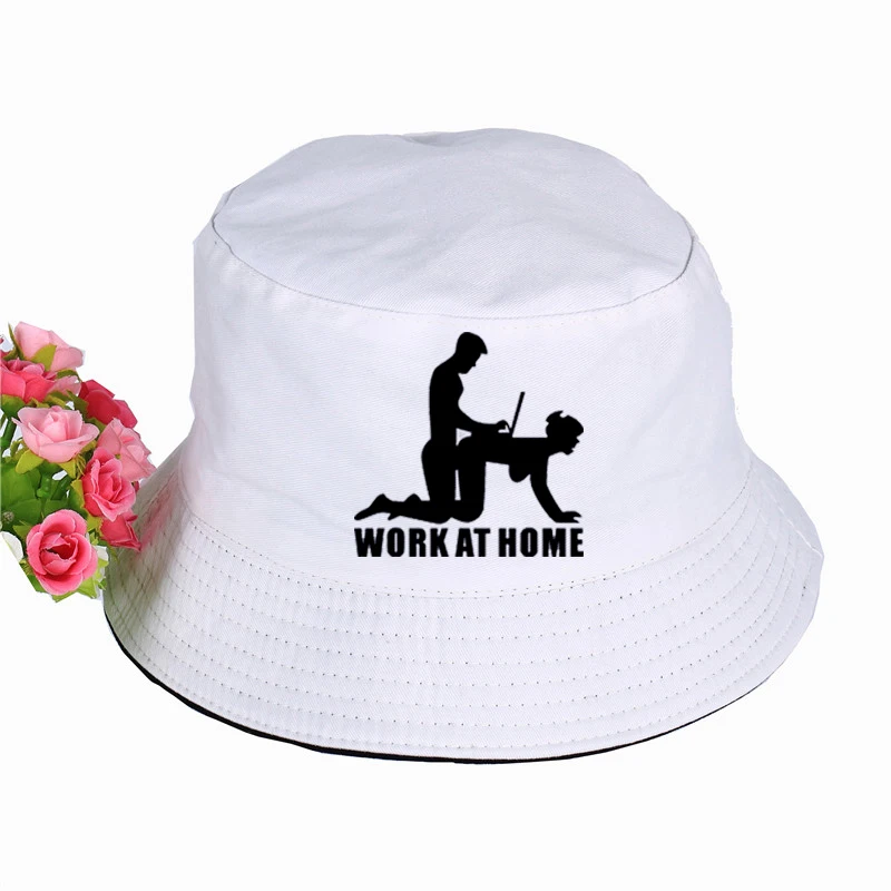 

w WOKE AT HOME GEEK Panama Bucket Hat WOKE AT HOME GEEK Women Mens Design Flat Sun Visor Fishing Fisherman Hat