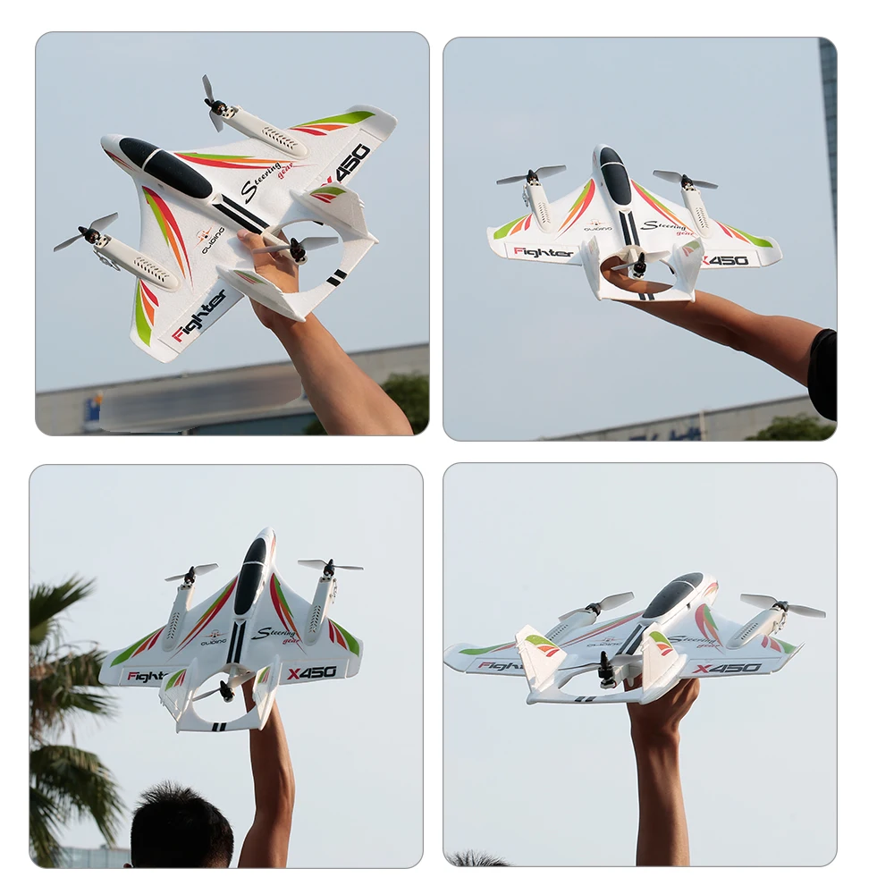 2,4G 6CH WLtoys XK X450 3D/6G RC вертикальный взлет светодиодный RC планер с фиксированными крыльями RC модель самолета RTF игрушка с дистанционным управлением