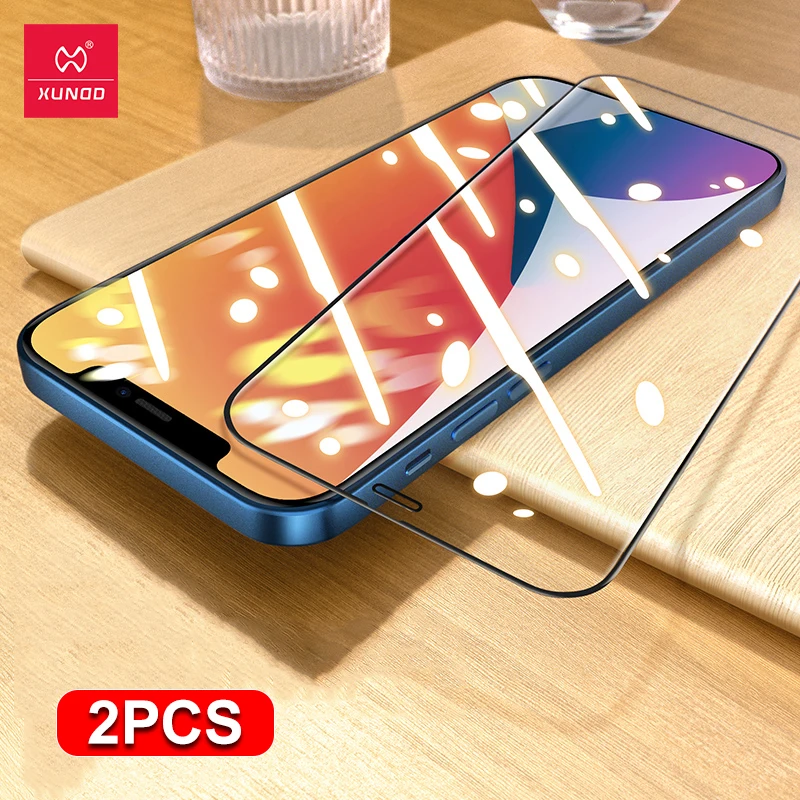 Xundd Защита экрана для iPhone 12 Mini Стекло 9H 2.5D защита от пыли Защитная закаленная