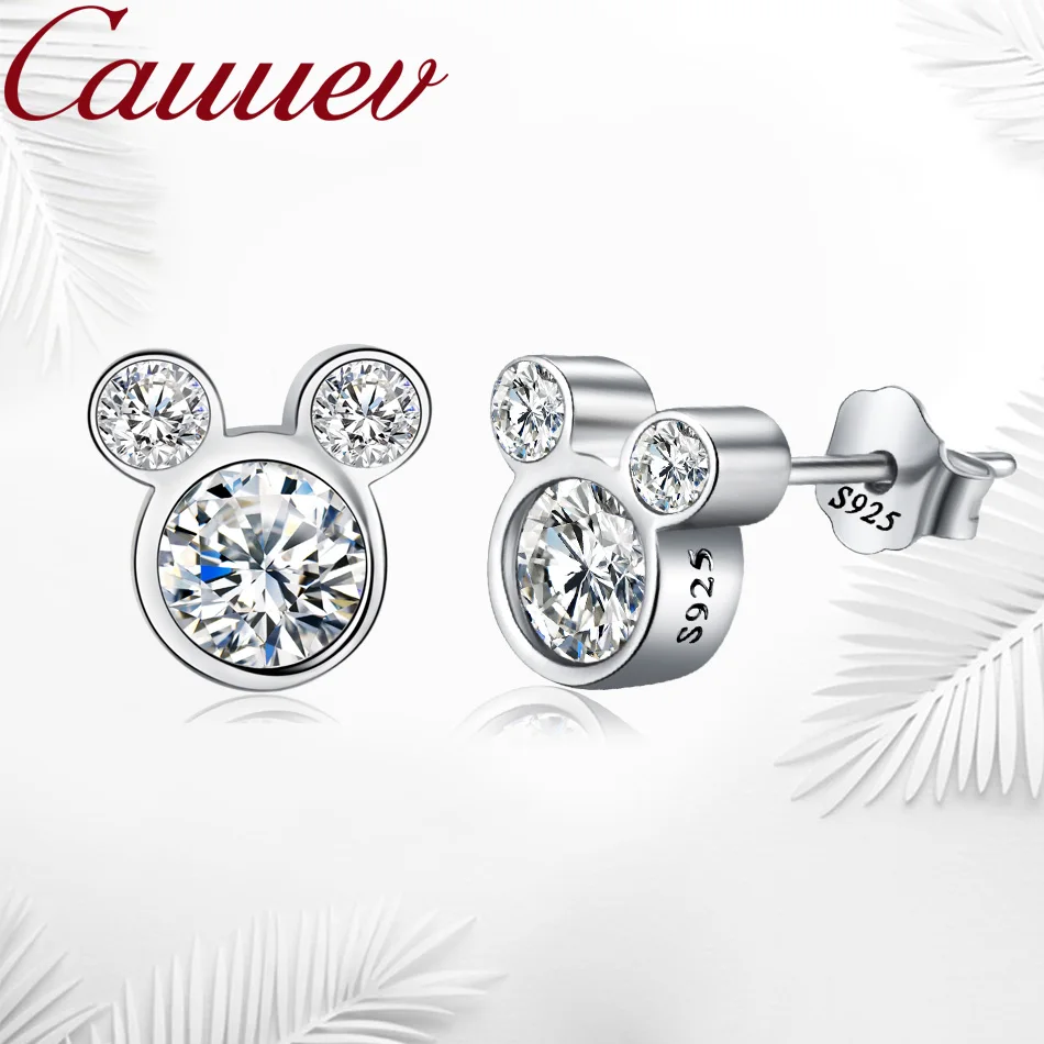 Милые серьги-гвоздики из стерлингового серебра 925 пробы для детей детские