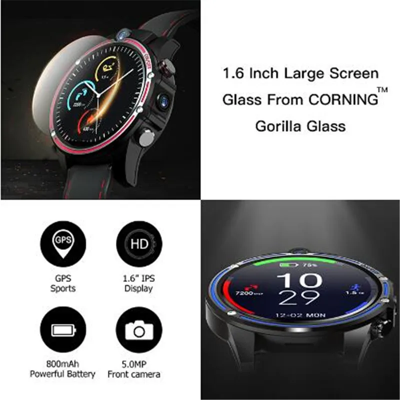Kospet VIsion Смарт часы Android телефон 3 ГБ 32 Двойная камера Спортивные gps Smartwatch человек