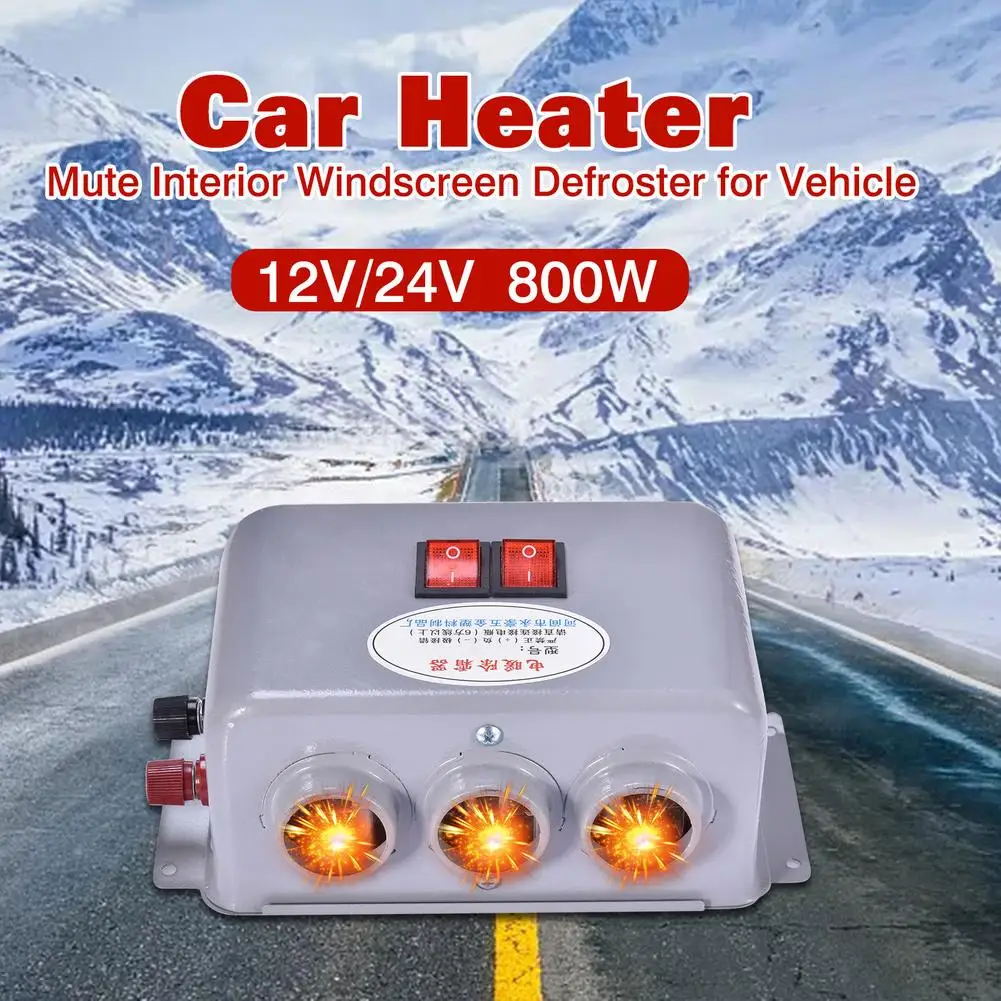 Car 12V/24V Defroster Heater Noiseless Portable Car Heater Warmer Snow Defogger Air Conditioner For Truck Car