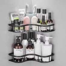 Bathroom Shelves Corner Shelf Triangle Shower Caddy Organizer Shampoo Cosmetic Storage Rack Bathroom Accessories No Drill Drain