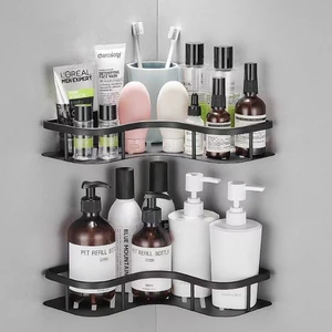 bathroom shelves corner shelf triangle shower caddy organizer shampoo cosmetic storage rack bathroom accessories no drill drain free global shipping