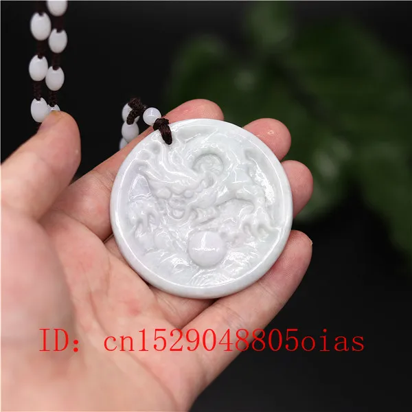 Кулон с резьбой из натурального белого изумруда нефрита дракона очаровательные