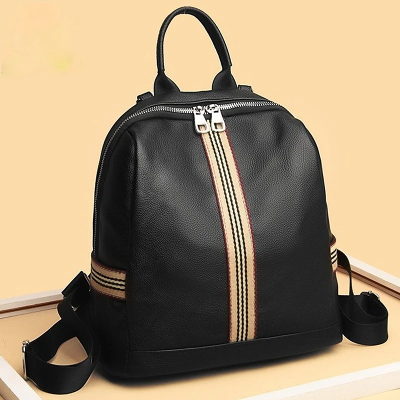 

Fashion Multifunction Backpack High Quality Womens Shoulder Messenger Bags 2021 New Pu Leather Simplicity Travel Women Handbag