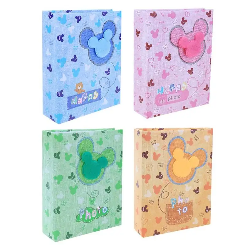 100/200 карманы фотоальбом с рисунками из мультфильмов Interleaf Тип 5/7 дюймов DIY