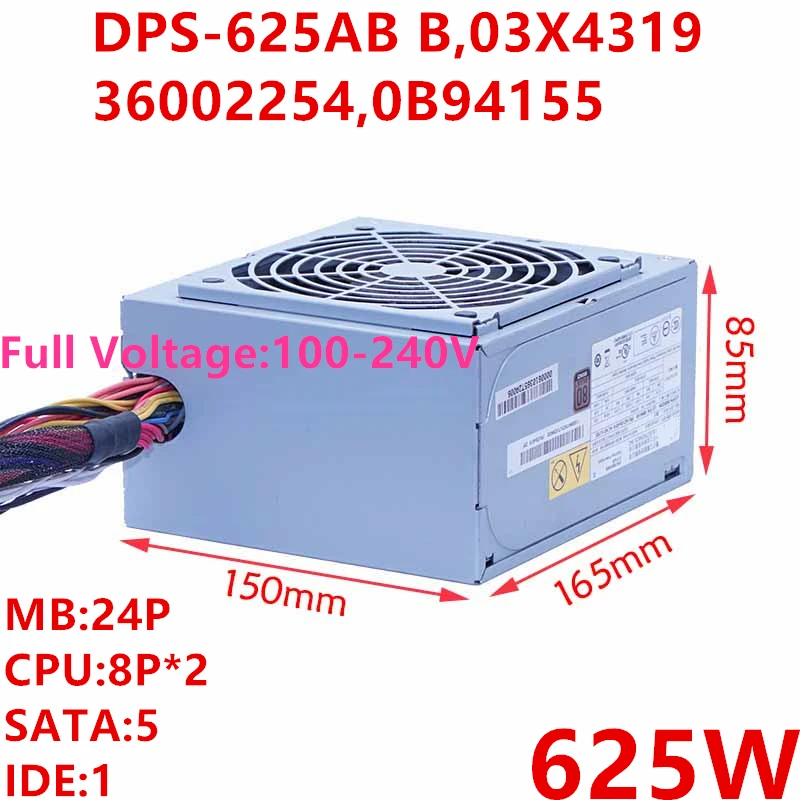 Новый оригинальный блок питания для Lenovo 80plus, бронзовый Thinkserver TD330 TD340 625 Вт, импульсный источник питания Новый оригинальный блок питания для Lenovo 80plus, бронзовый Thinkserver TD330 TD340 625 Вт, импульсный источник питания