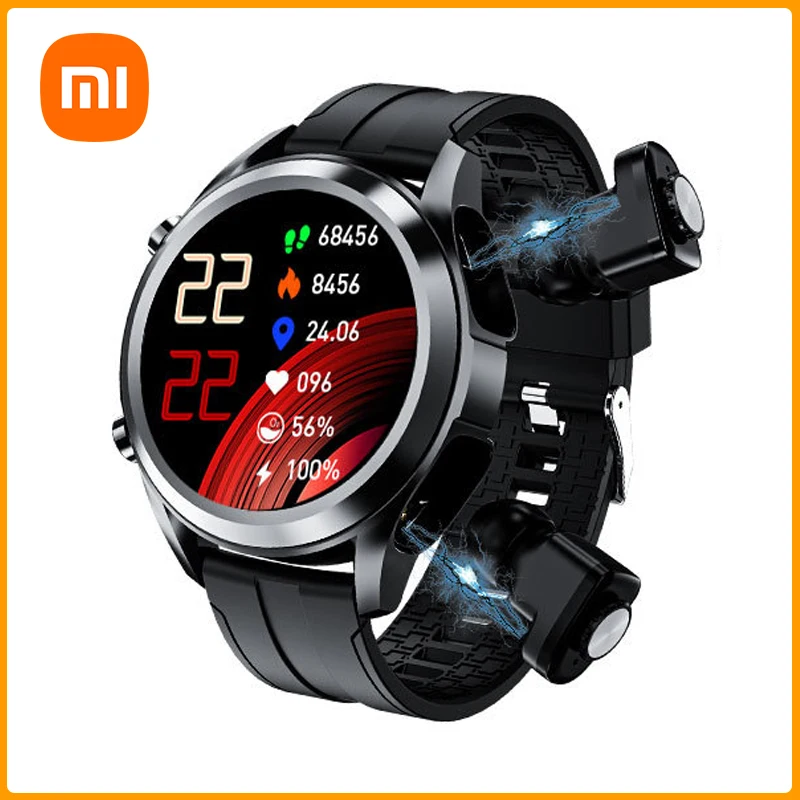 

Xiaomi Smart Watch Men Smartwatch Bluetooth Headset 2 In 1 HIFI Stereo Wireless Headset Combo Bluetooth Phone Call Android IOS