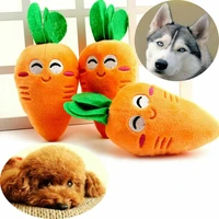 orange cute puppy pet supplies carrot vegetables shape plush chew squeaker sound squeaky interaction dog toys gift dog accessor