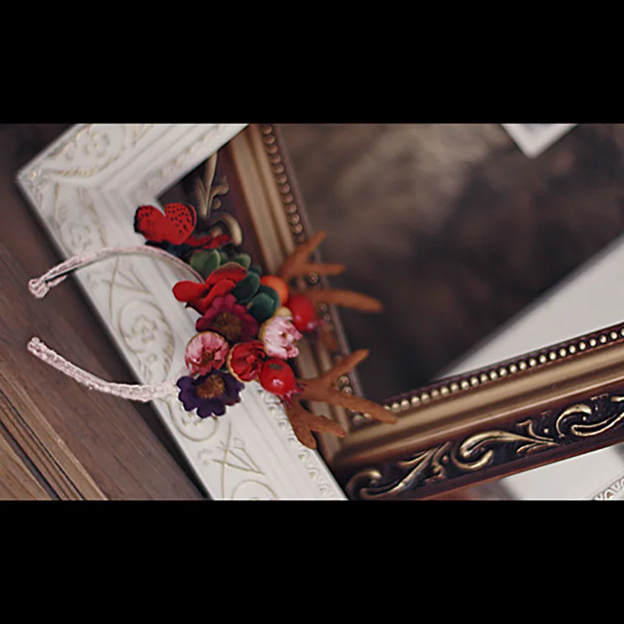 Аксессуары для кукол Cateleya Bjd Sd головной убор с цветком и рогами зарубежные