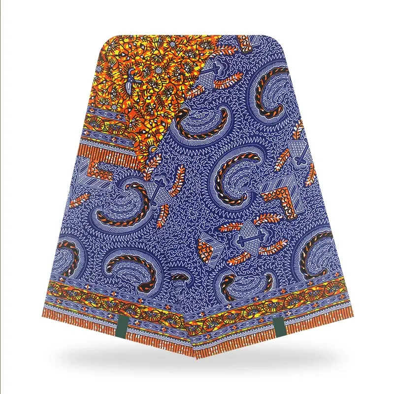 

African Wax Fabrics 100% Cotton High Quality Ghana Real Wax 6yard Pagne Materials for Dresses Ankara Fabric African Real Wax