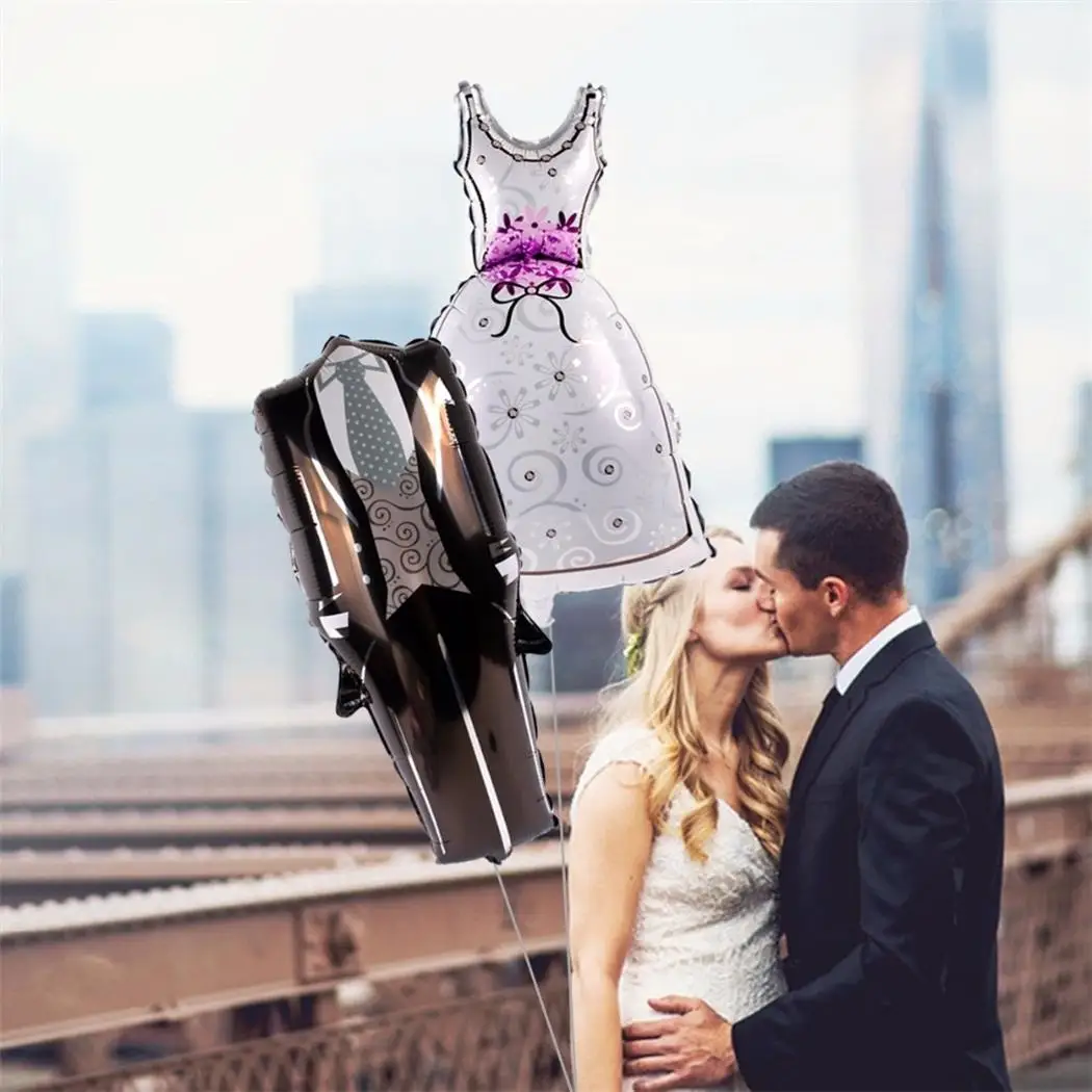 Свадебное платье Костюм алюминиевая пленка Свадебный шар Декор события вечерние